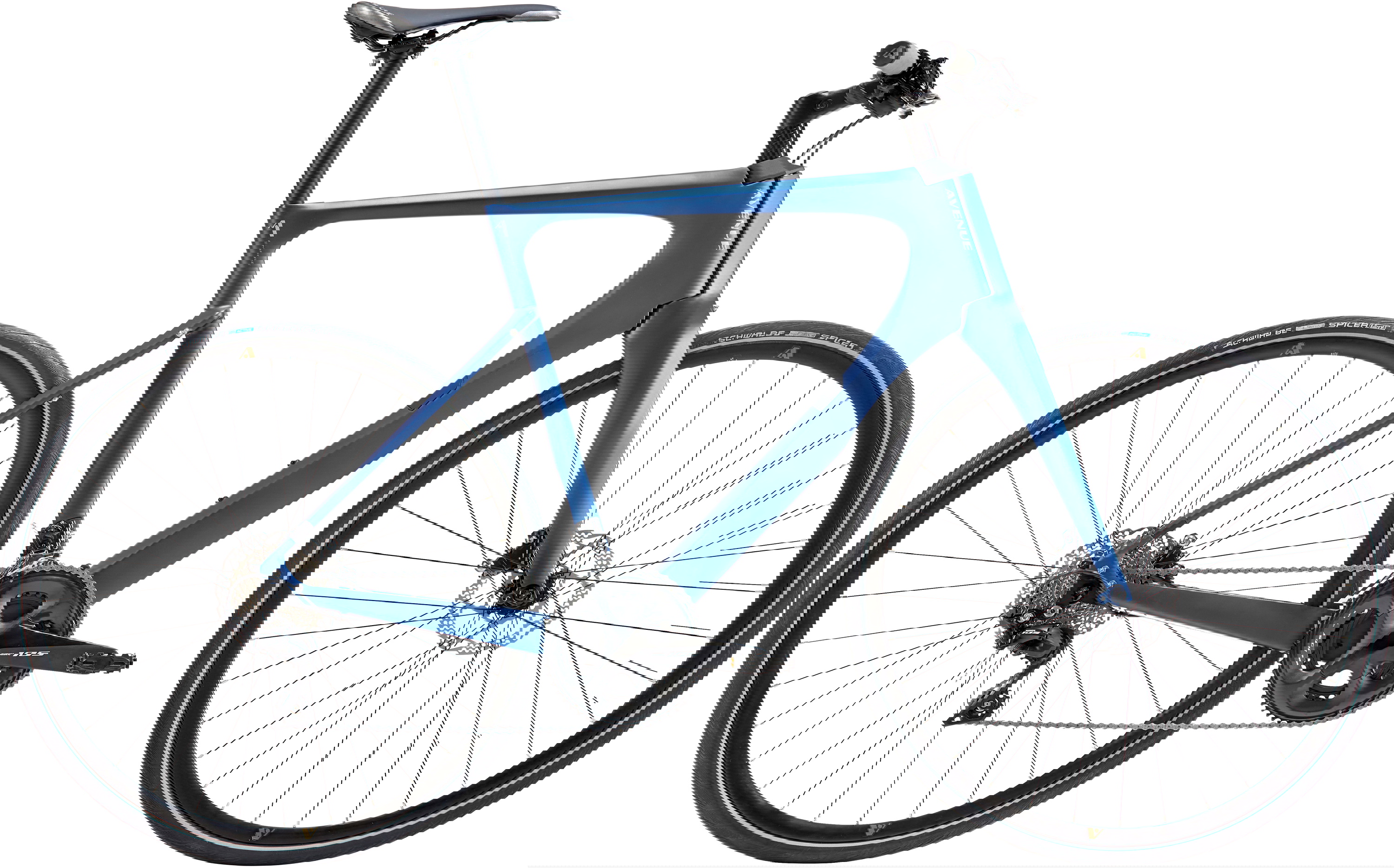 Avenue Empire Carbon Herre 22g Shimano 105 Blå