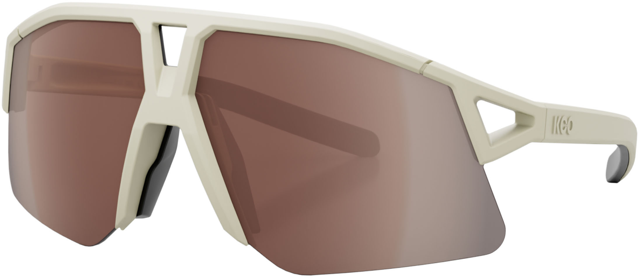 Koo Hype Cykelbriller Almond White Matt Light Brown Lens