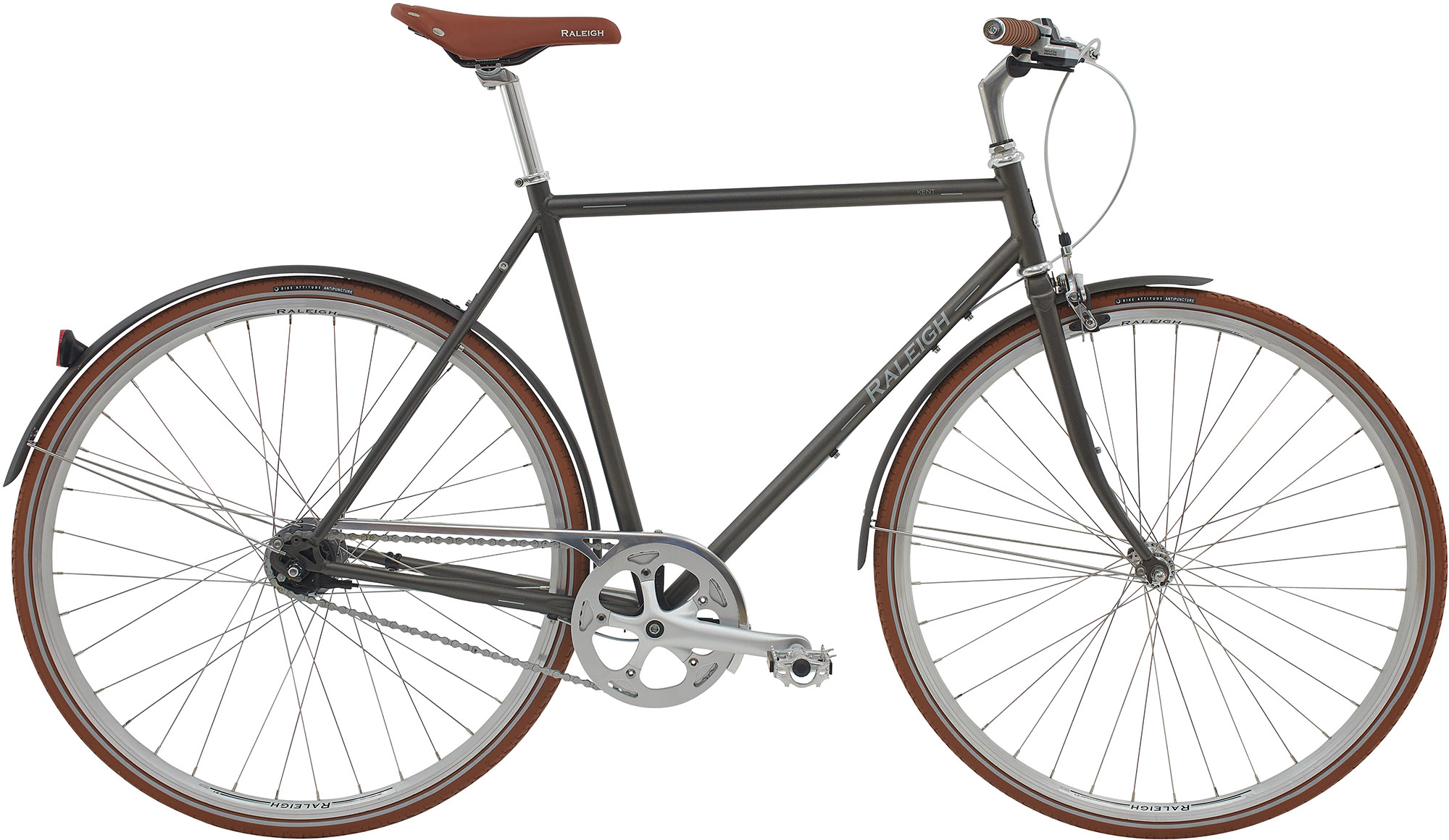 Raleigh Kent Herre 7g 2026 Mat Grå Brun