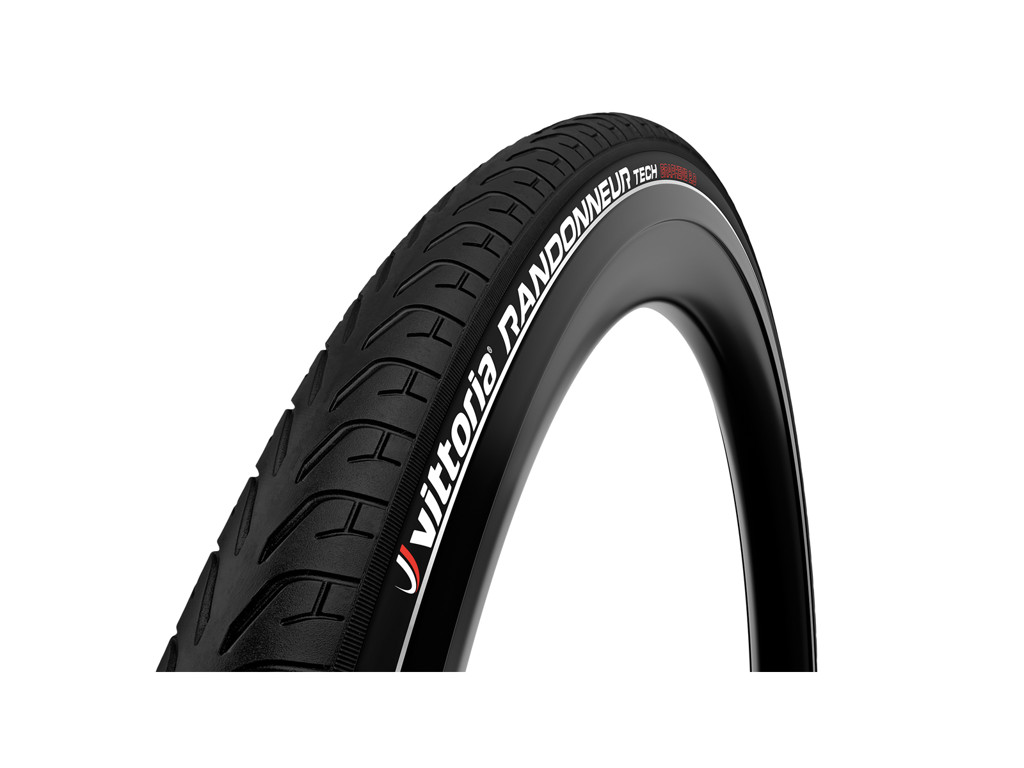 Vittoria Randonneur Tech Double Shield Graphene   Tråddæk 700x32c Sort Refleks