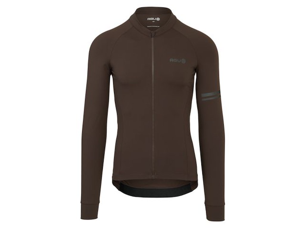 Agu Performance Solid Jersey Cykeltrøje Lange ærmer Herre Ground Coffee