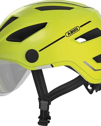 Abus Pedelec     Ace Elcykelhjem    Led Baglygte Og Visir Gul  Elcykel Hjelm
