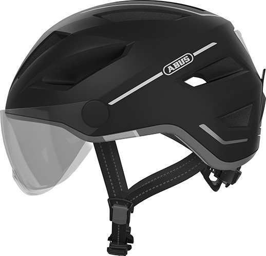 Abus Pedelec Ace Elcykelhjem Led Baglygte Og Visir Sort
