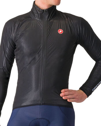 Castelli Squall Shell Jacket Light Black Silver Gray