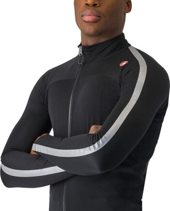 Castelli Ultra Rain Cape Sort Silver Reflex