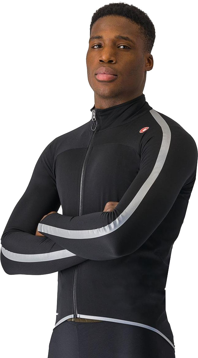 Castelli Ultra Rain Cape Sort Silver Reflex