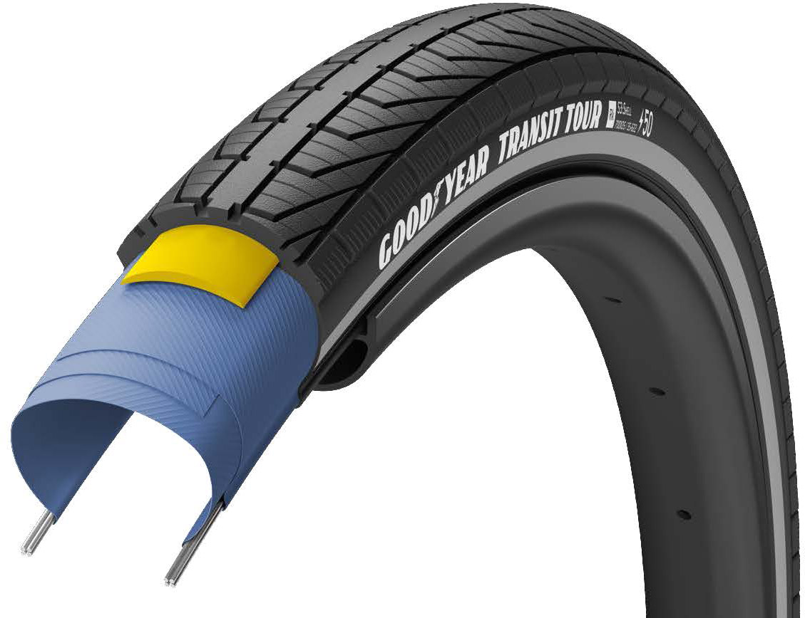 Goodyear Transit Tour S3 3mm Indlæg 700x35 40 50 Sort