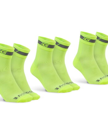 Gripgrab Classic Regular Cut Sommersokker  -pack Yellow Hi-vis