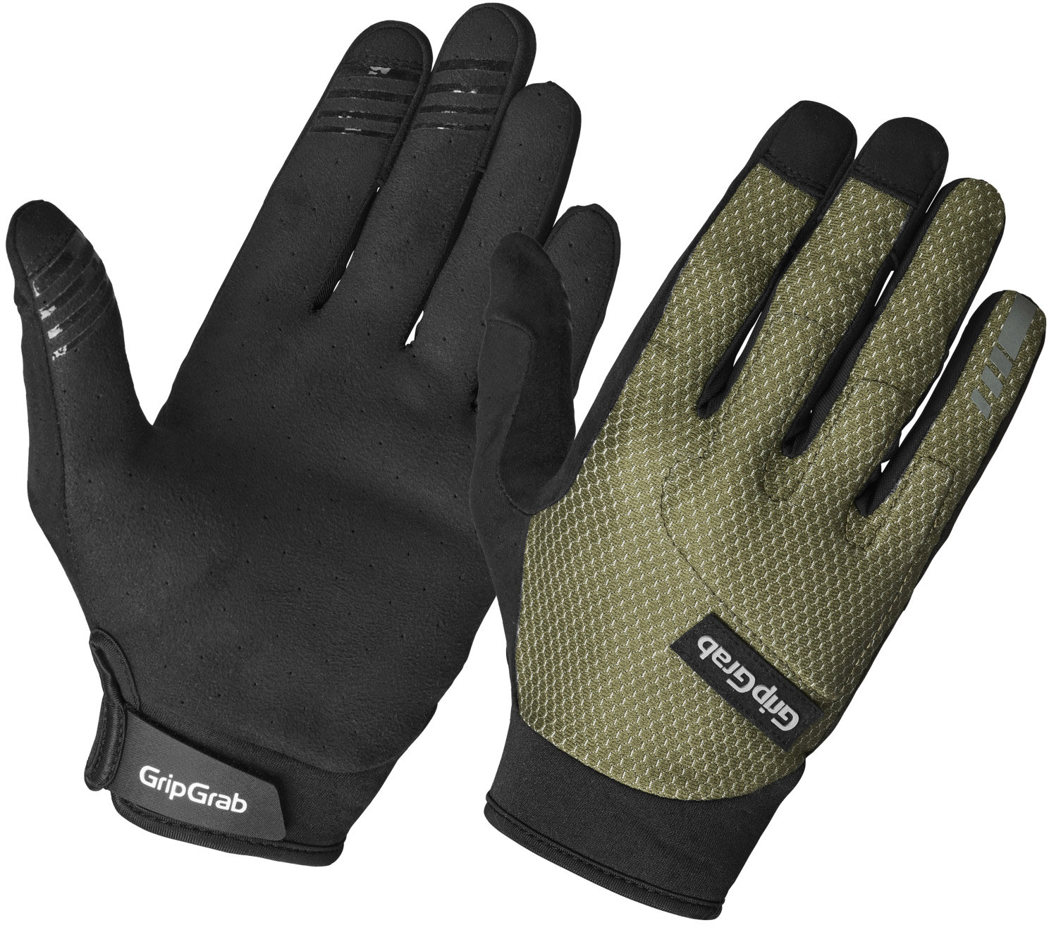 Gripgrab Descent Guarded Langfingret Sommerhandsker Olive Green