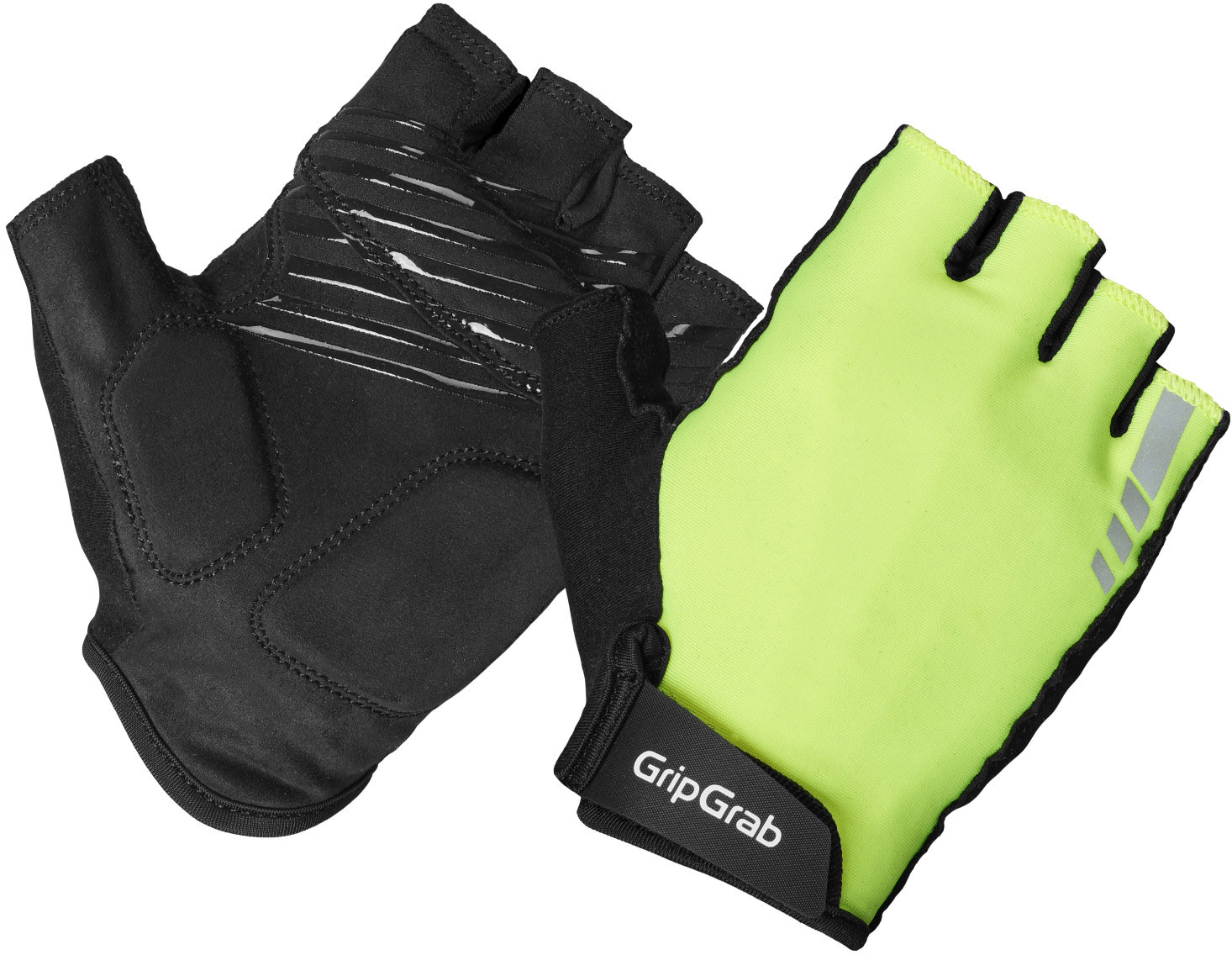 Gripgrab   X27   Ride Polstret Kortfingret Sommerhandsker Yellow Hi-vis