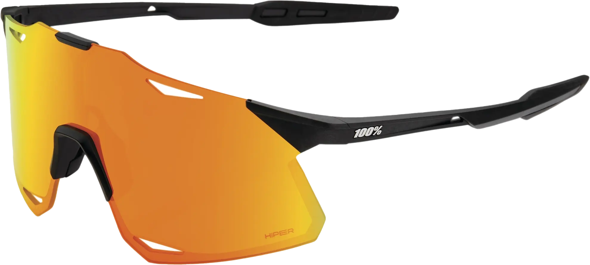100 Hypercraft Matte Black Hiper Red Multilayer Mirror Lens