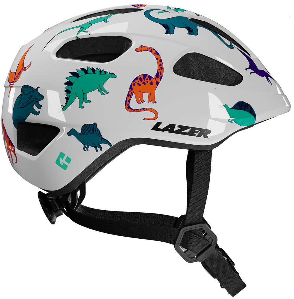 Lazer Pnut Kineticore Quot Green Buckle Quot Turnfit Cykelhjelm Dinosaurs