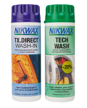 Nikwax Twinpack Tech Wash Tx-direct Vask Og Imprænering Til Vandtæt Beklædning     300