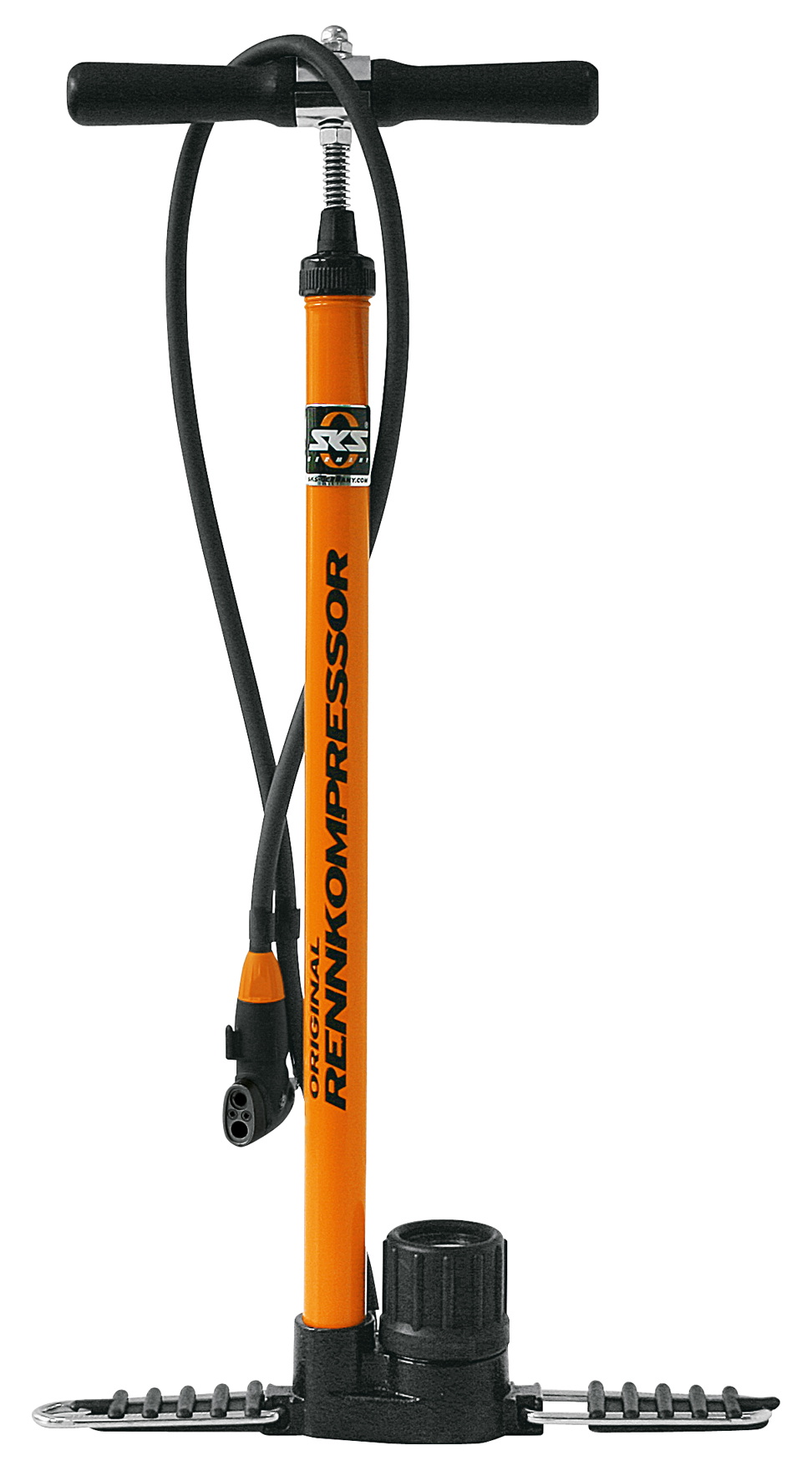 Sks Rennkompressor Fodpumpe Mv Hoved Multi Ventil 16bar 230psi Orange