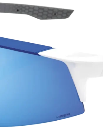 100  Speedcraft Sl Matte White Metallic Blue Hiper Blue Multilayer Mirror Lens