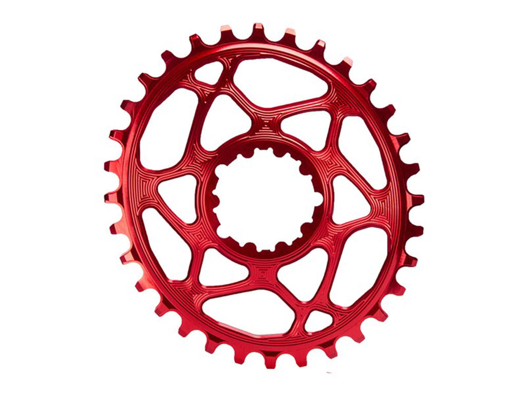 Absoluteblack Oval Klinge Sram 34t 10 11 12 Speed Rød