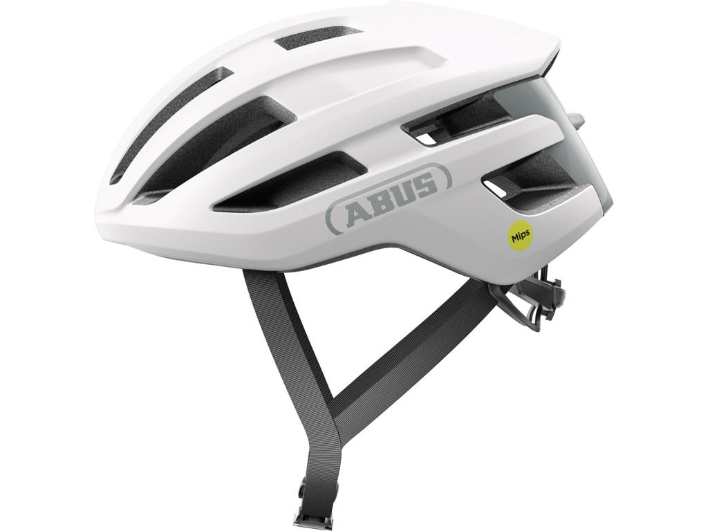 Abus Powerdome Mips Cykelhjelm Str 51-55 Cm Polar White