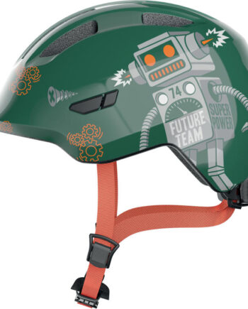 Abus Smiley     Cykelhjelm Til Børn Green Robo Str  50-55 Cm