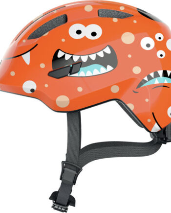 Abus Smiley     Cykelhjelm Til Børn Orange Monster Str  50-55 Cm