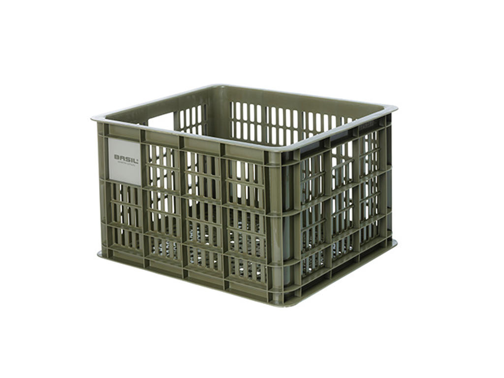 Basil Crate Plast Kurv Til Mik Til Opbevaring Eller Bagagebærer Grøn 95 Recycled Material
