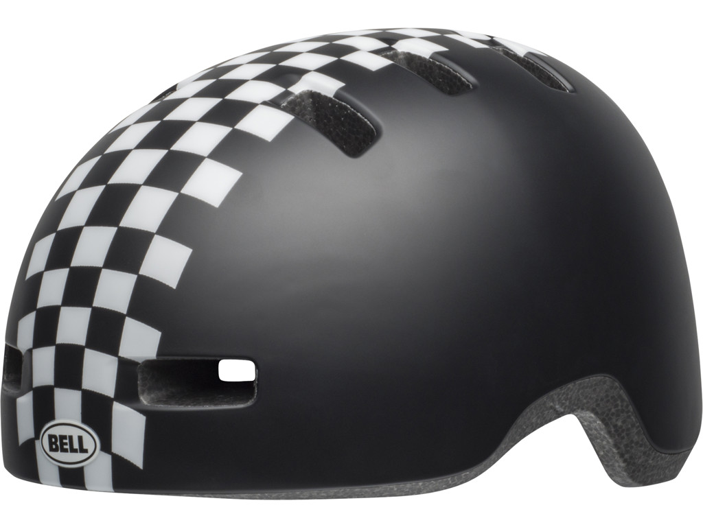 Bell Lil Ripper Cykelhjelm Str 48-55 Cm Checkers Mat Sort Hvid