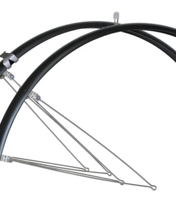 Bikepartner Skærmsæt 700c   37mm Matsort Inkl  Rustfri Stivere
