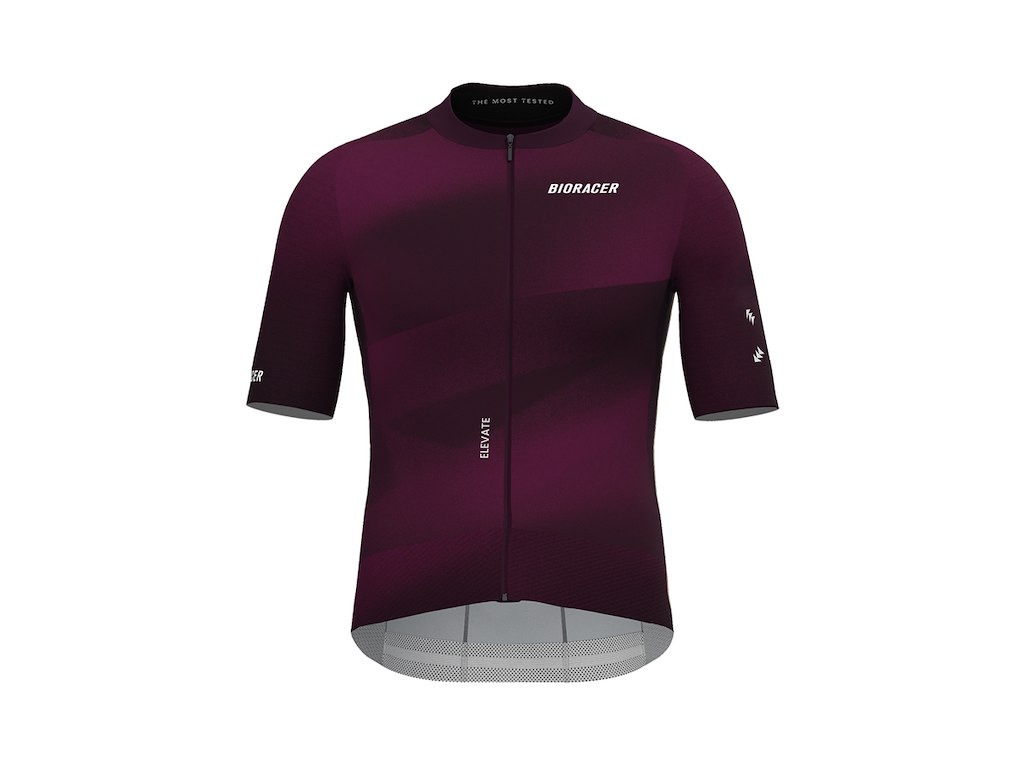 Bioracer Epic Elevate Jersey Cykeltrøje Korte ærmer Herre Burgundy Red Xs