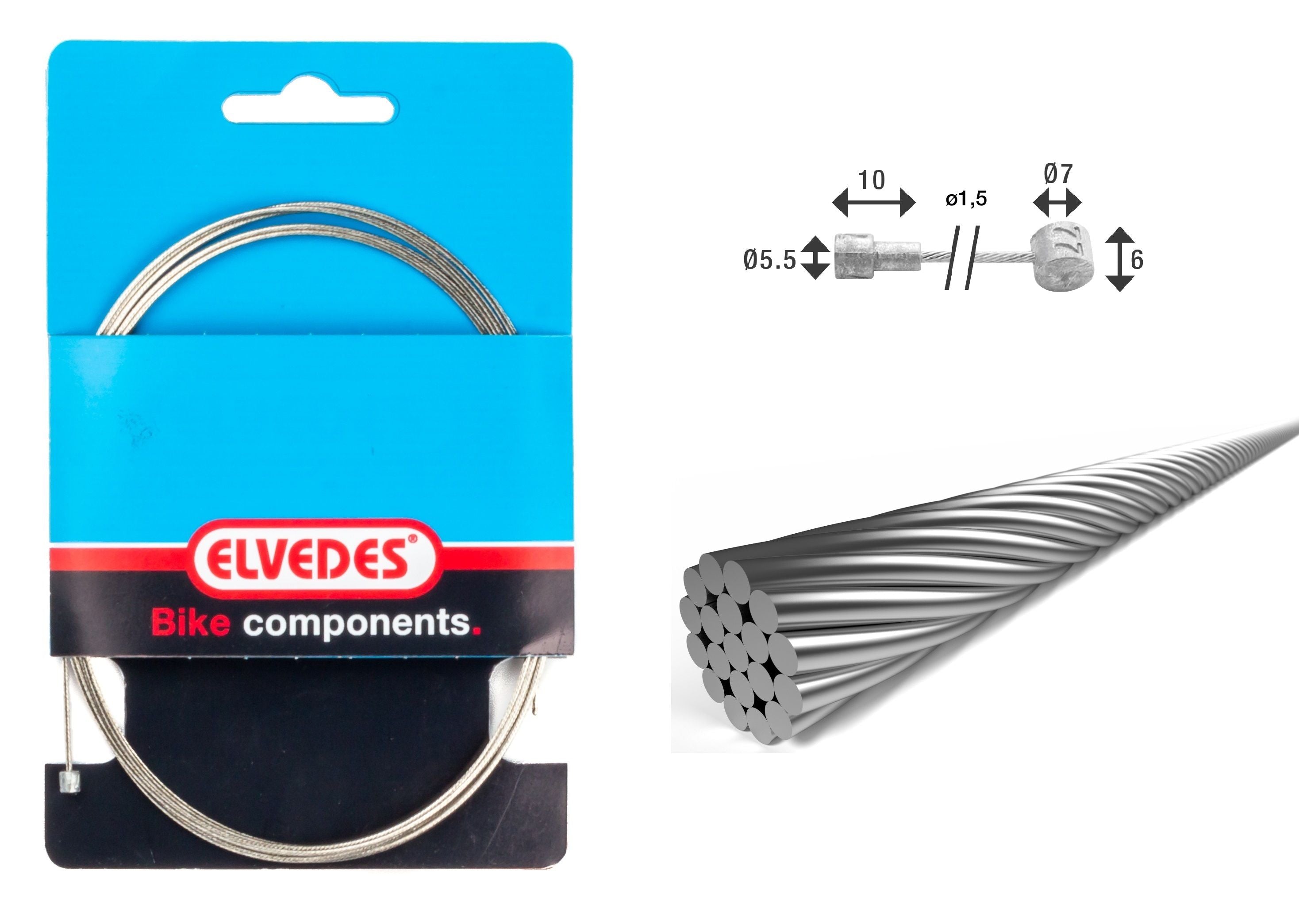 Bremsewire 1ã 19 ø1   3000mm ø5 5ã 10   ø7ã 6mm