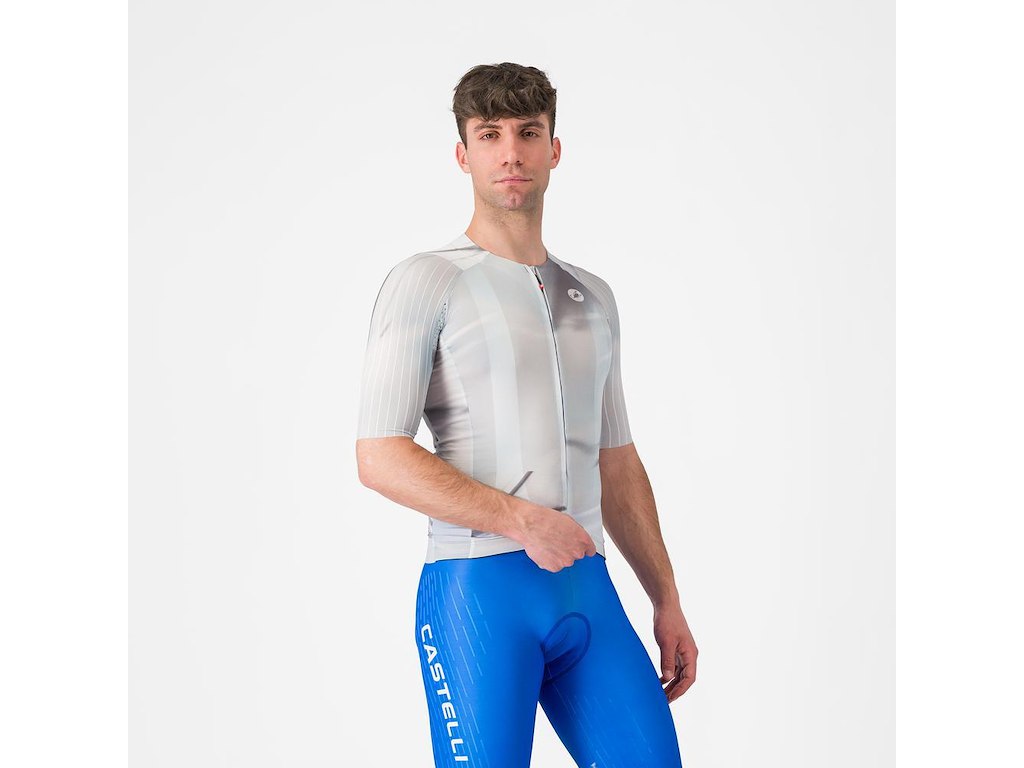Castelli Aero Race 8s Jersey Cykeltrøje Korte ærmer Herre Smoky Gray