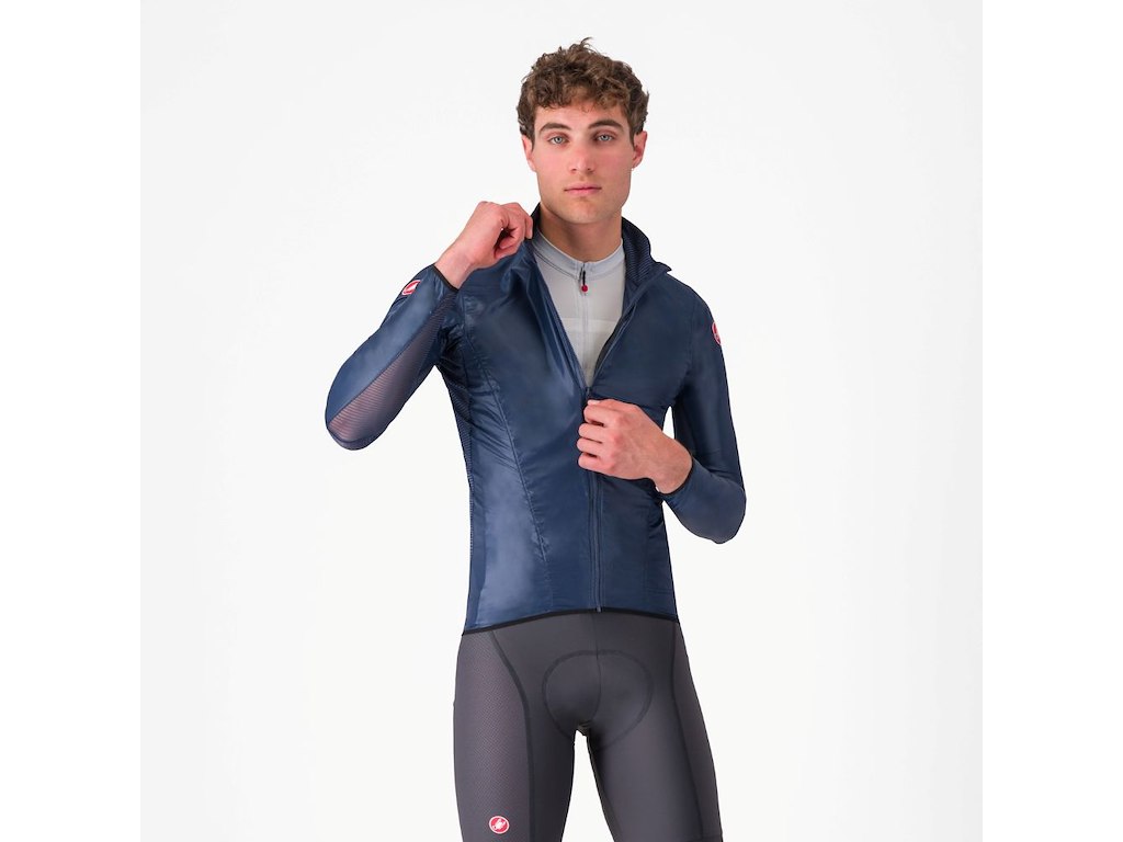 Castelli Aria Shell Jacket Cykeljakke Herre Belgian Blue