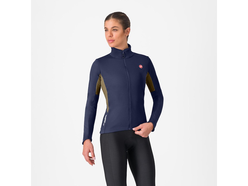 Castelli Entrata Women Jacket Cykeljakke Dame Belgian Blue Deep Green