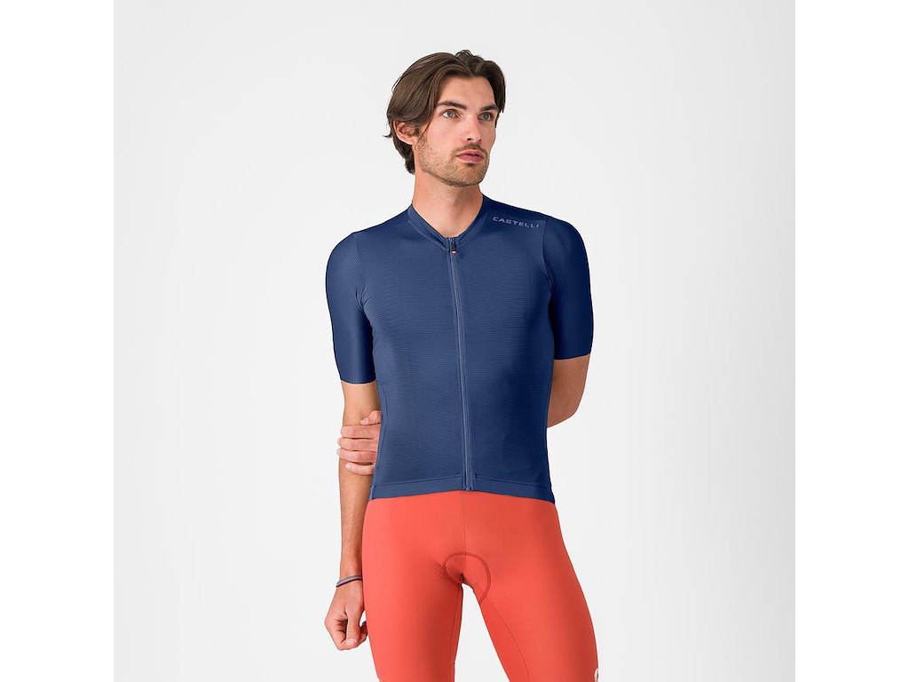 Castelli Espresso Jersey Cykeltrøje Korte ærmer Herre Belgian Blue