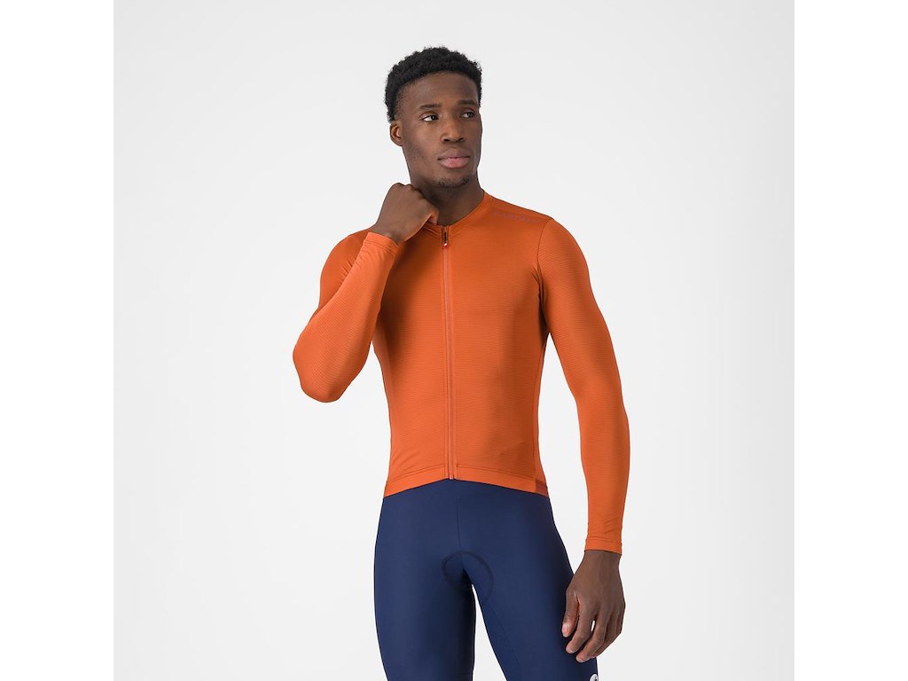 Castelli Espresso Ls Jersey Cykeltrøje Lange ærmer Herre Paprika