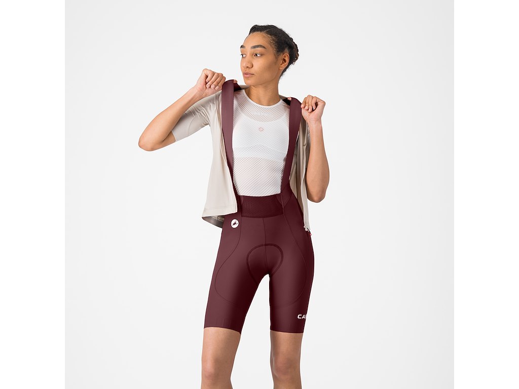 Castelli Espresso Dt Bibshort Cykelshorts Pude Dame Deep Bordeaux