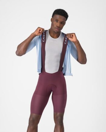 Castelli Premio Evo Bibshort Cykelshorts   Pude Herre Deep Bordeaux Winter Sky Xs