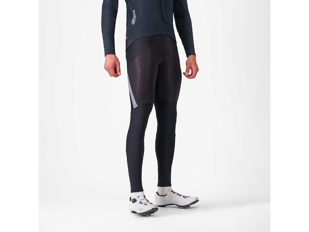 Castelli Sorpasso Ros Bibtights Cykelbukser   Pude Sort Silver Refleks Herre