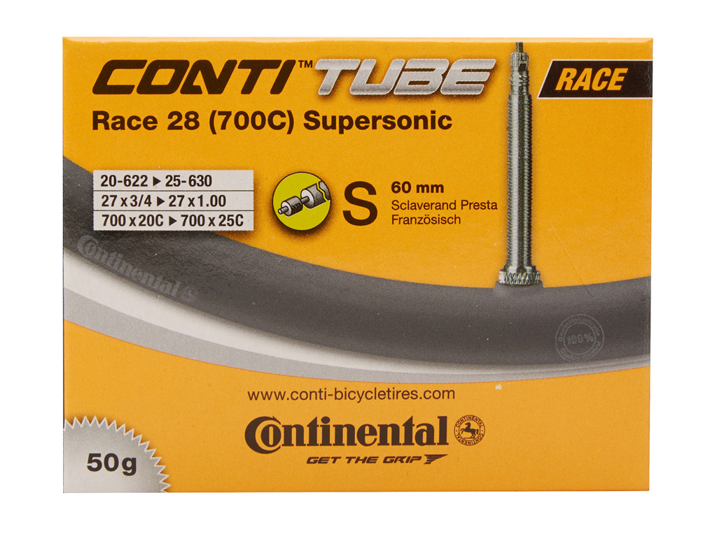 Continental Race 28 Supersonic Cykelslange Str 700x20-25c 60 Mm Racerventil