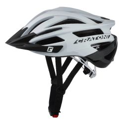 Cratoni Agravic White-black Glossy Str   -   54-58 Cm  Cykelhjelm