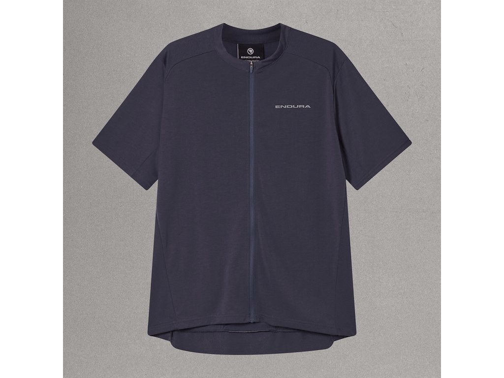 Endura Loop Zipped Jersey Cykeltrøje Korte ærmer Herre Carbon Grey Str