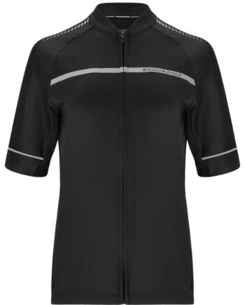 Endurance Jackie Cykel Mtb Bluse Kort ærmet Dame Sort 44