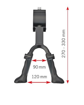 Ergotec Comfort Double Støtteben 24-28 Quot  Cykler 270-330mm Høj Sort