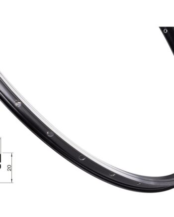 Force Classic Fælg 28 Quot   622x19  Aluminium  36 Eger Huller Fælgbremse Sort