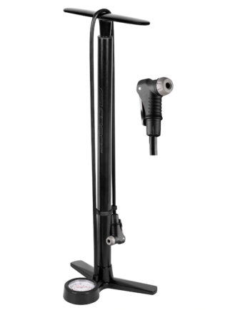 Force Magna     Fodpumpe Med Manometer 11 Bar 160 Psi Sort