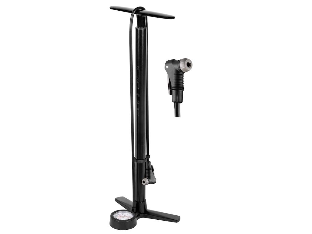 Force Magna Fodpumpe Med Manometer 11 Bar 160 Psi Sort