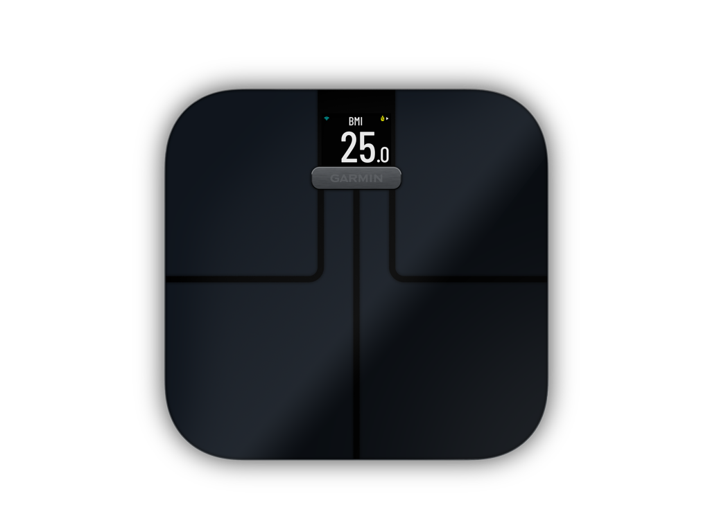 Garmin Index S2 Smart Scale Vægt Der Bl Måler Kropsfedt Vand Og Bmi Sort