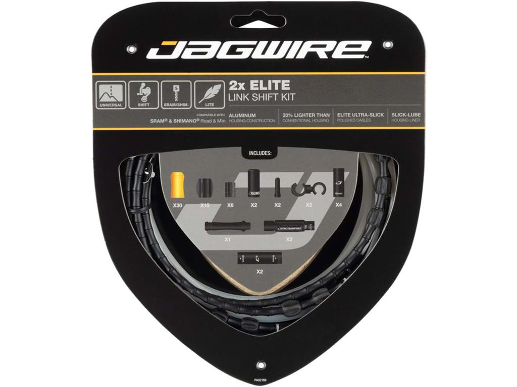 Jagwire Elite Link Bremsekabelsæt Til Road Mtb 2stk Sort