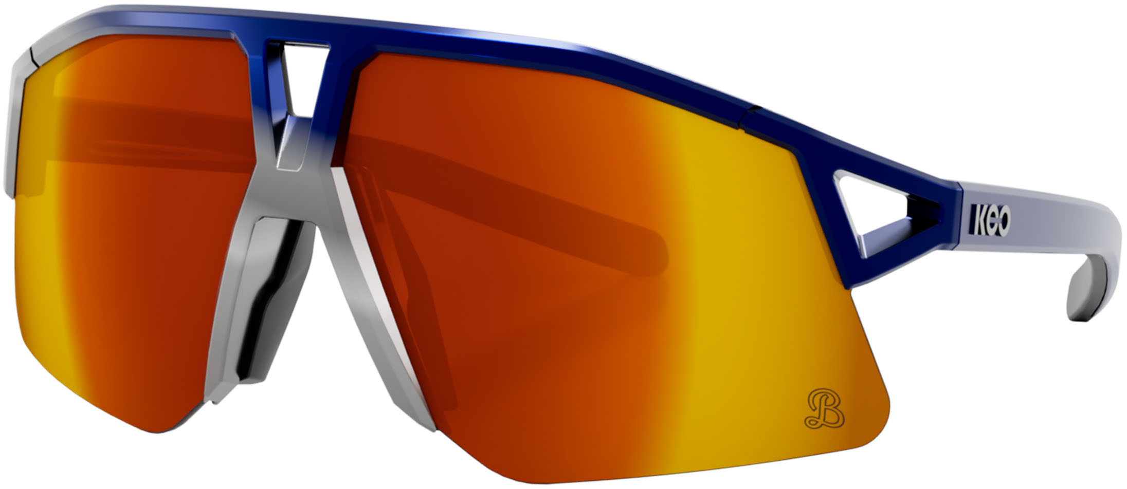 Koo Hype Red Bull Bora Cykelbriller Blue Silver Light Red Mirror Lens