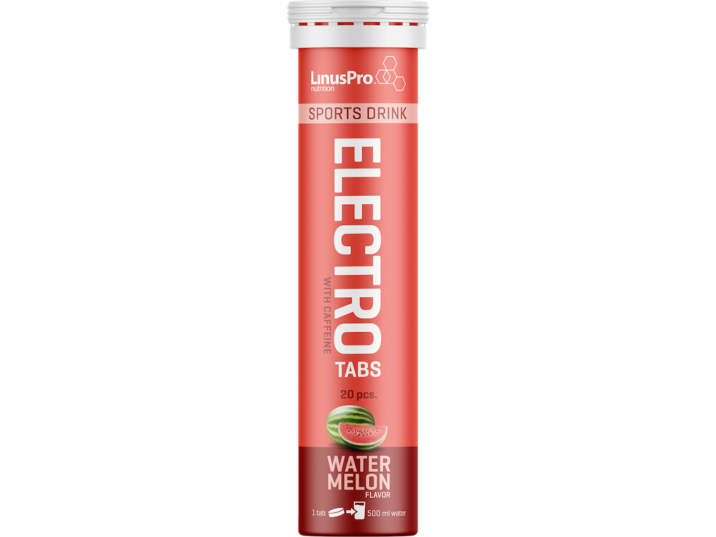 Linuspro Elektrolyt Tabs Watermelon Med Koffein 20 Tabs