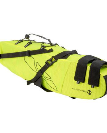 -wave Rough Ride Cykeltaske Til Sadel 100  Vandtæt Neongul Str  11 Liter