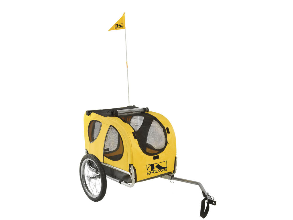 -wave Stalwart Pet Cykeltrailer Foldbar Til Hund Max Vægt 30 Kg Gul Sort